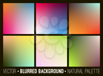 Blurred abstract backgrounds set. Smooth banner template collection. Design for creative decor covers, placards, websites