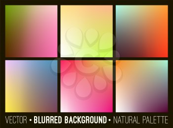 Blurred abstract backgrounds set. Smooth banner template collection. Design for creative decor covers, placards, websites