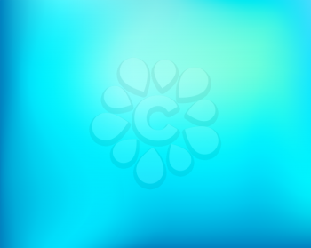 Abstract light blue bright blured gradient background. Vector llustration.