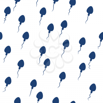 Vector seamless pattern. Silhouettes stylized spermatozoons . Random cartoon style elements. Sex and reproduction consept.