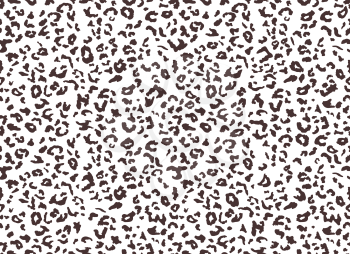 Seamless leopard pattern. Fashionable wild leopard fur print background. Modern animal fabric textile design. Stylish vector brown and white illustration.