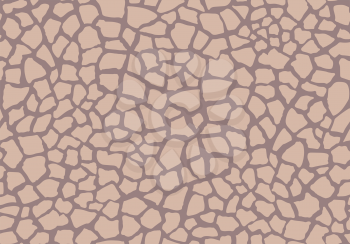 Seamless desert cracks texture pattern. Nature artwork background. Vector illustration