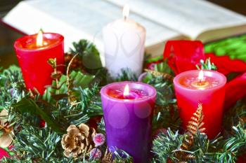 Advent wreath, or Advent crown, is a Christian tradition that symbolizes the passage of the four weeks of Advent in the liturgical calendar of the Western church. 