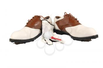 Golf Shoes isolated on a white Background 
