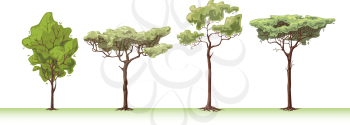The four great handemade trees.
Editable vector EPS v9.0