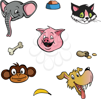 Royalty Free Clipart Image of Various Animals