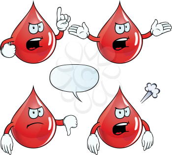 Royalty Free Clipart Image of Angry Blood
