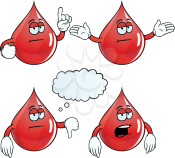 Royalty Free Clipart Image of Bored Blood