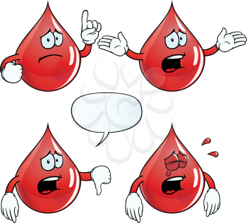 Royalty Free Clipart Image of Sad Blood