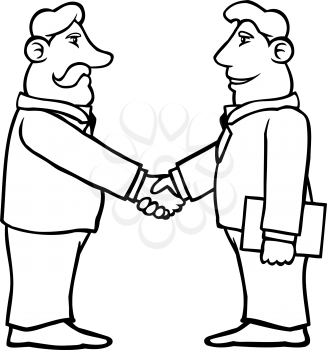 Royalty Free Clipart Image of People Shaking Hands