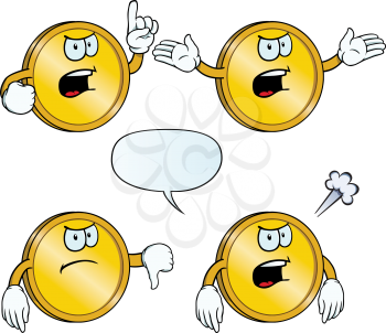 Royalty Free Clipart Image of a Collection of Coins