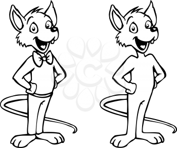 Royalty Free Clipart Image of Two Mice