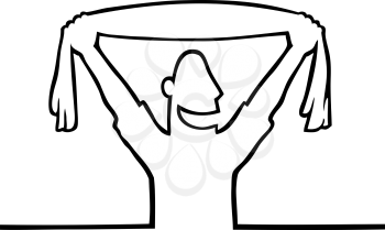 Royalty Free Clipart Image of a Man Cheering