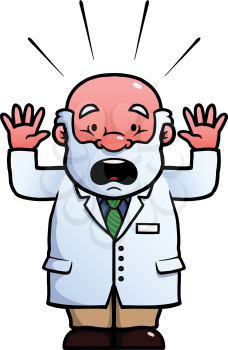 Royalty Free Clipart Image of a Shocked Man