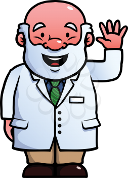Royalty Free Clipart Image of a Happy Scientist