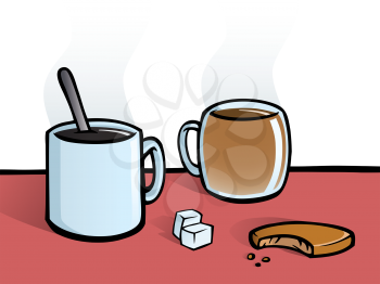 Royalty Free Clipart Image of a Hot Beverages