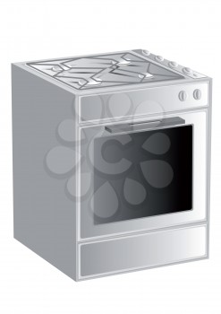Royalty Free Clipart Image of a Gas Range