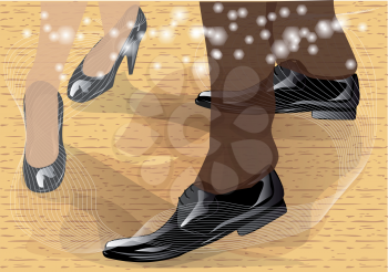 Royalty Free Clipart Image of Dancing Feet