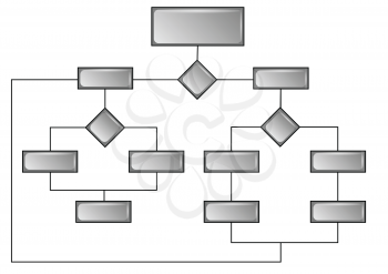 flowchart. abstract scheme isolated on a white background