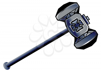 dwarven hammer isolated on a white background