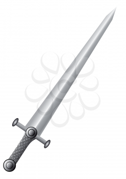 straight sword isolated on a white background