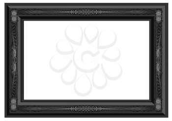 black frame isolated on a white background