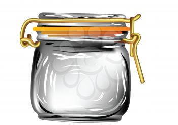 canning jar isolated on a white background