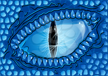 blue eye of fantasy dragon. 10 EPS