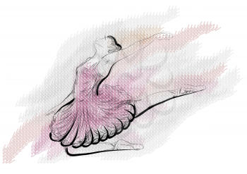 ballet. vector illustration of classical ballet, figure ballet dancer