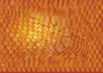 abstract beehive background. Close-up of glowing honey comb