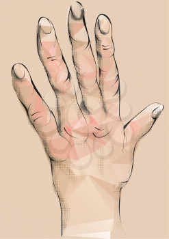 arthritis. abstract human hand with deformed fingers
