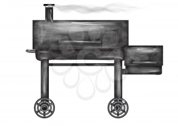 smoker stove isolated on a white background