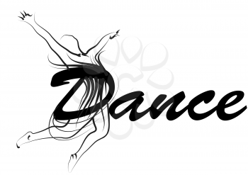 dance icom isolated on a white background