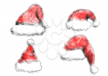 Santa Claus abstract hat isolated on a white background