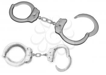 handcuffs isolatd on wite background