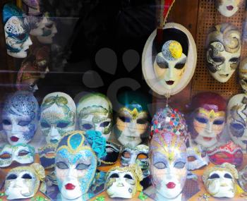 venetian carnival masks, Colourful Venetian Carnival Masks