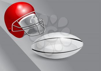  helmet and ball. abstract background of american football