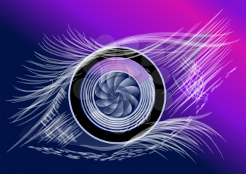 camera lens background,  digital abstract eye background