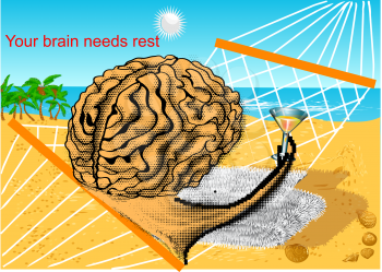 Your brain needs rest. Mental health concept