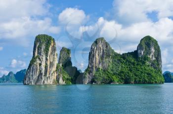Islands in Halong Bay, Vietnam, Southeast Asia