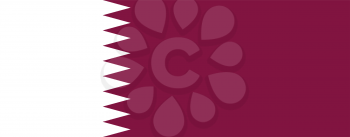 Flag of Qatar in correct size, proportions and colors. Accurate dimensions. Qatari national flag.