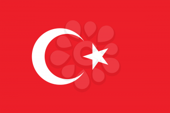 Flag of Turkey in correct size, proportions and colors. Accurate dimensions. Turkish national flag.
