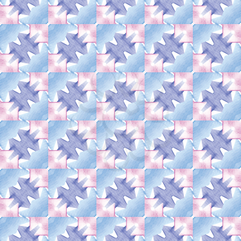 Vector seamless pattern texture background with geometric shapes, colored in blue, pink, purple and white colors.