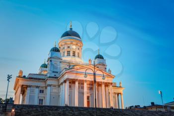 Helsinki Cathedral is the Finnish Evangelical Lutheran cathedral of the Diocese of Helsinki. Finland. It was also known as St Nicholas' Church until the independence of Finland in 1917.