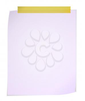 Vector illustration of white post it notes isolated on white background.