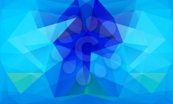 Triangle background. Blue polygons. Abstract background in modern style