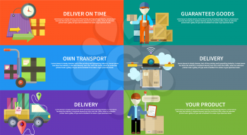 Concept of services in delivery goods. Online shopping and worldwide shipping. Can be used for web banners, marketing and promotional materials, presentation templates