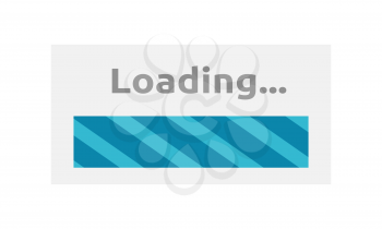 Loading Icon. Loading progress bar design style. Download and loader, progress bar website, upload interface, web indication, load internet vector illustration