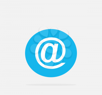 At mail icon on gray background. Vector Illustration