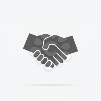 Simple black icon handshake for business and finance